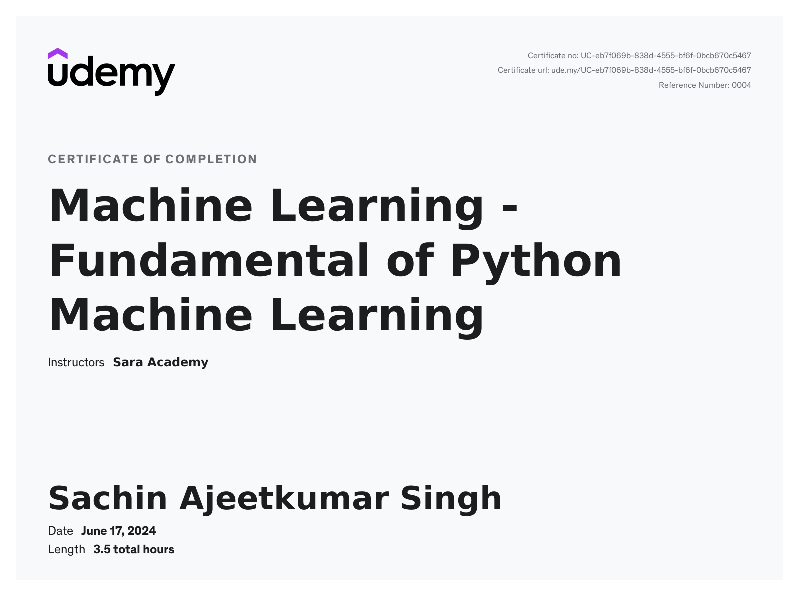 Machine Learning Fundamentals